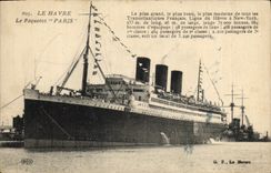 CPA Bateau Paquebot Le Havre Paris 