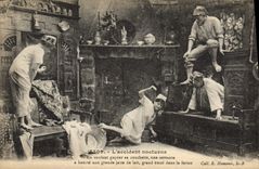 Vintage Postcard Folklore Closed Beds the night accident