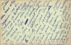 Vintage Postcard Folklore Closed Beds Evening of Kenavo wedding