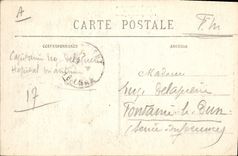 CPA Folklore Lits Clos Depart pour le bapteme 