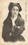CPA Folklore Pensive Jeune fille de l'Ile de Sein 