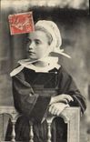 Vintage Postcard Folklore Young girl of the surroundings of Chateauneuf