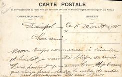 Vintage Postcard Folklore Young girl of the surroundings of Chateauneuf