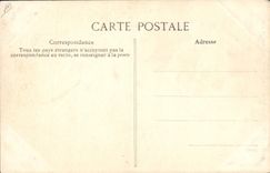 Postal Folclore Morlaix el viejo portadora de agua que fuma su tubo Tabaco