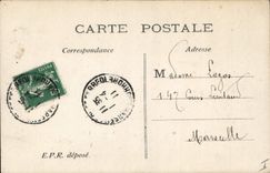 CPA Fantaisie Paques Poisson Femme 
