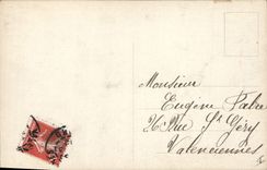 CPA Fantaisie Paques Poisson Femme 