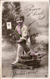 CPA Fantaisie Paques Poisson Enfant 