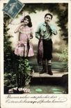 CPA Fantaisie Paques Poisson Enfants 