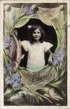 CPA Fantaisie Paques Poisson Enfant 