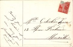 CPA Fantaisie Paques Poisson Fleurs Colombe Trefles 