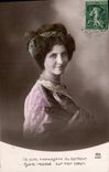 CPA Fantaisie Paques Poisson Femme 
