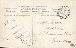 CPA Fantaisie Paques Poisson Femme 