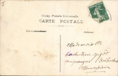 CPA Fantaisie Paques Poisson Femme 