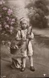 CPA Fantaisie Paques Poisson Enfant 