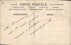 CPA Fantaisie Paques Poisson Femme Fer a cheval