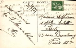 Vintage Postcard Chasse has courre out of Drill of Fontainebleau Depart for the attack Chiens Dog