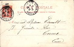 Vintage Postcard Chasse has courre out of Drill of Fontainebleau the departure Chiens Dog