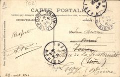 Vintage Postcard Chasse has courre Foret of Villers Cotterets Equipage Menier Hallali of stag has Montagnette