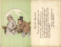 CPA Fantaisie Illustrateur Hommes 
