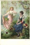 CPA Fantaisie Illustrateur Femmes 