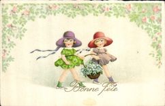 CPA Fantaisie Illustrateur Enfants Bonne fete 