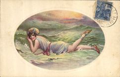 CPA Fantaisie Illustrateur Femme 