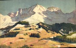 CPA Fantaisie Illustrateur Paysage 
