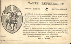 CPA Jeanne d'Arc Carte Referendum Pour la justice Pour la Liberte TOP 