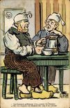 CPA Fantaisie Illustrateur Griff Hommes 