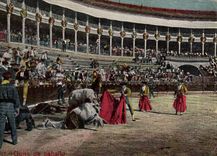 CPA Corrida Course de taureaux Quite de caballo 