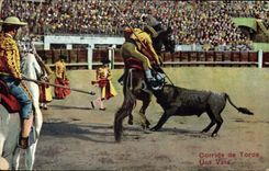 CPA Corrida Course de taureaux Corrida de Toros Une vara 