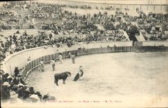 Vintage Postcard Corrida Bullfight Arenes of Beziers the setting died