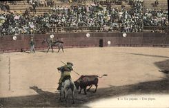 CPA Corrida Course de taureaux Une pique 