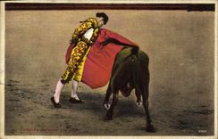 Vintage Postcard Bullfight Bullfight