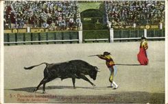 CPA Corrida Course de taureaux Poniendo banderillas 