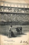 Vintage Postcard Bullfight Bullfight Suerte de Matar