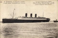 CPA Bateau Paquebot Le Havre Paris Transatlantique Francais 