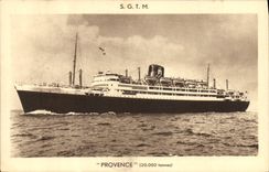CPA Bateau Paquebot SGTM Provence 