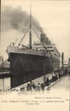 CPA Bateau Paquebot Paris de la CGT entrant dans le sas 5 juin 1920 
