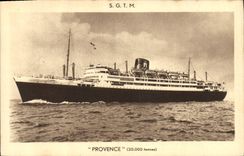 CPA Bateau Paquebot SGTM Provence 