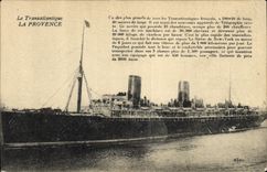 CPA Bateau Paquebot Transatlantique La Provence 