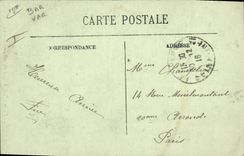 Vintage Postcard Boat Steamer La Provence Staircase of the 1st classes