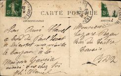 CPA Bateau Paquebot SS Paul Lecat Messageries Maritimes par grosse mer