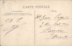 Vintage Postcard Boat Steamer La Provence Le Havre entering to the port by heavy weather