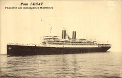 CPA Bateau Paquebot Paul Lecat Messageries Maritimes 
