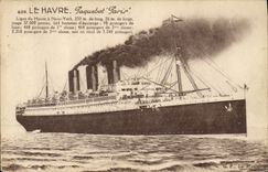 CPA Bateau Paquebot Paris Le Havre 