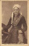 Postal Folclore Mujer de Plougastel Daoulas