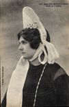 CPA Folklore Jeune fille de Pont L'Abbe Profil de la coiffe 