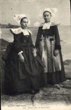 CPA Folklore Jeunes filles de Beuzec 