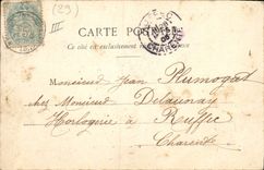 Postal Folclore Concarneau la cuerda sensible del Bretón está en su estómago